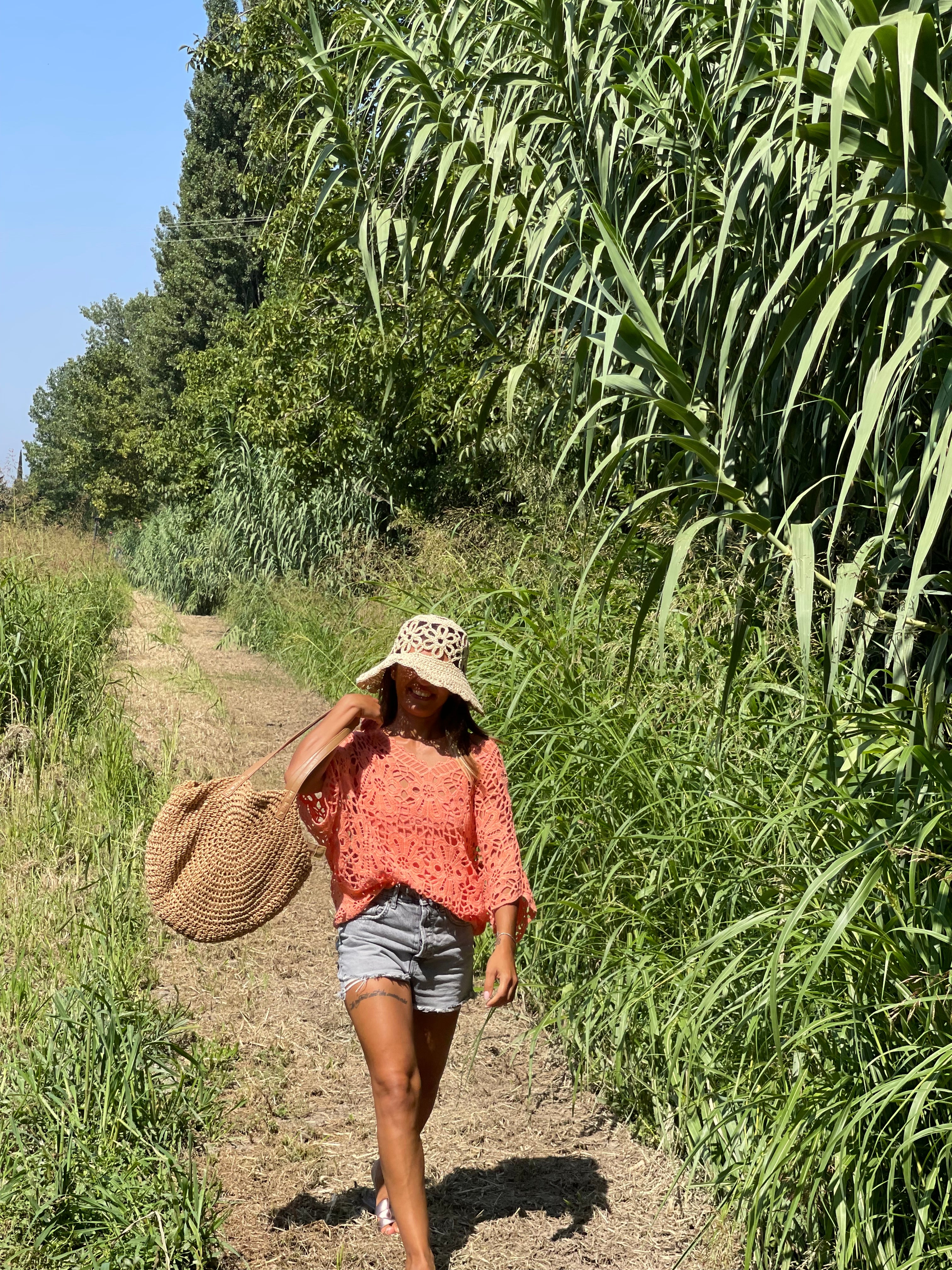 Top crochet bohème chic🌾🧡