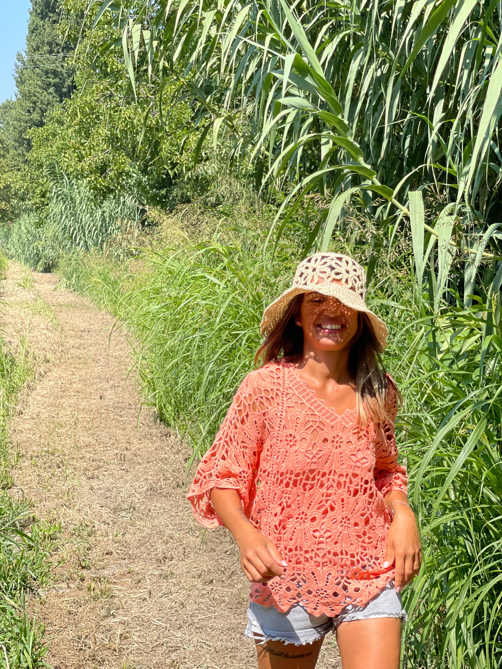 Top crochet bohème chic🌾🧡