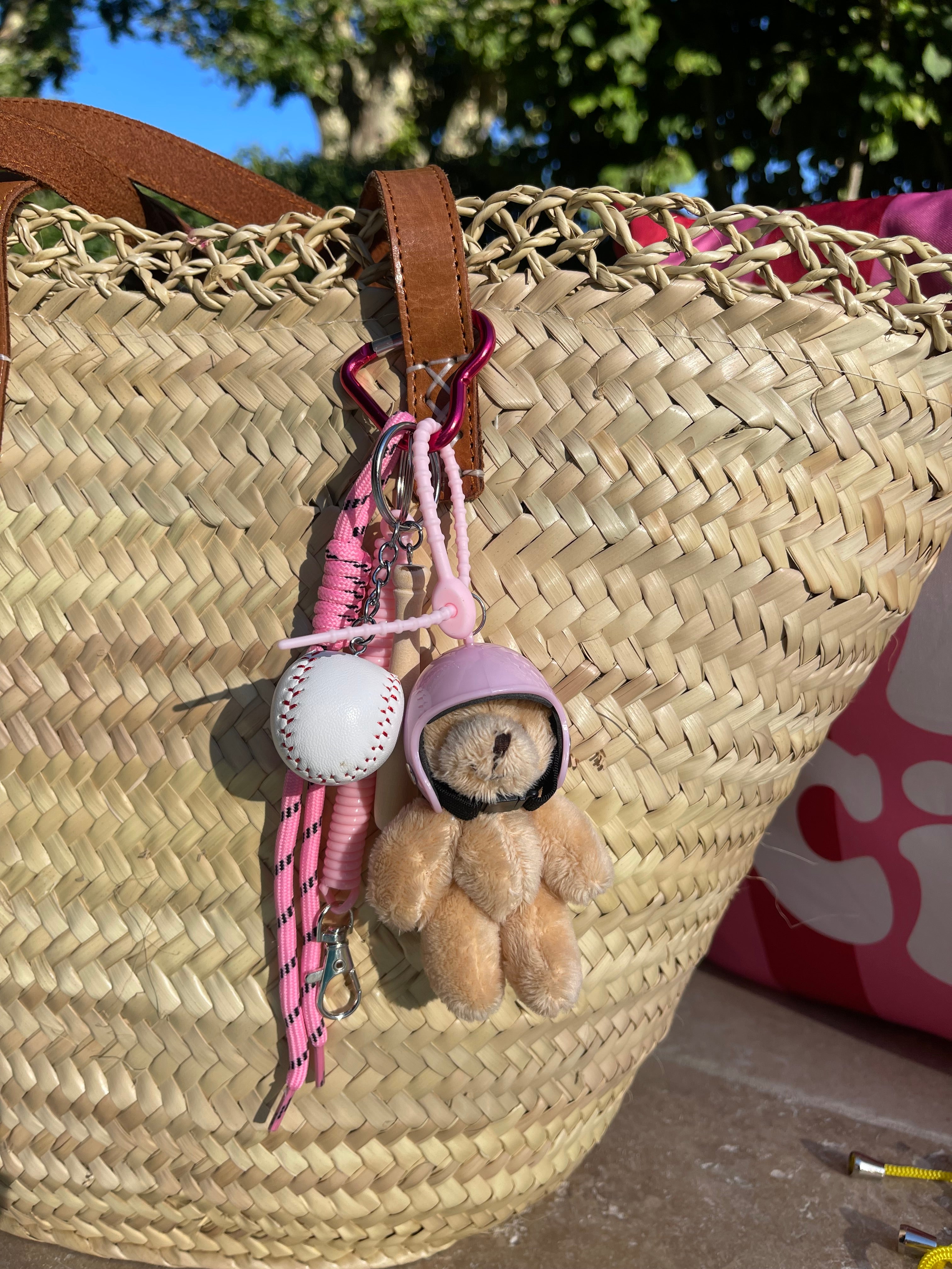 Porte clés / bijoux de sac 🩷🐻⚾️ « Sweet Teddy »