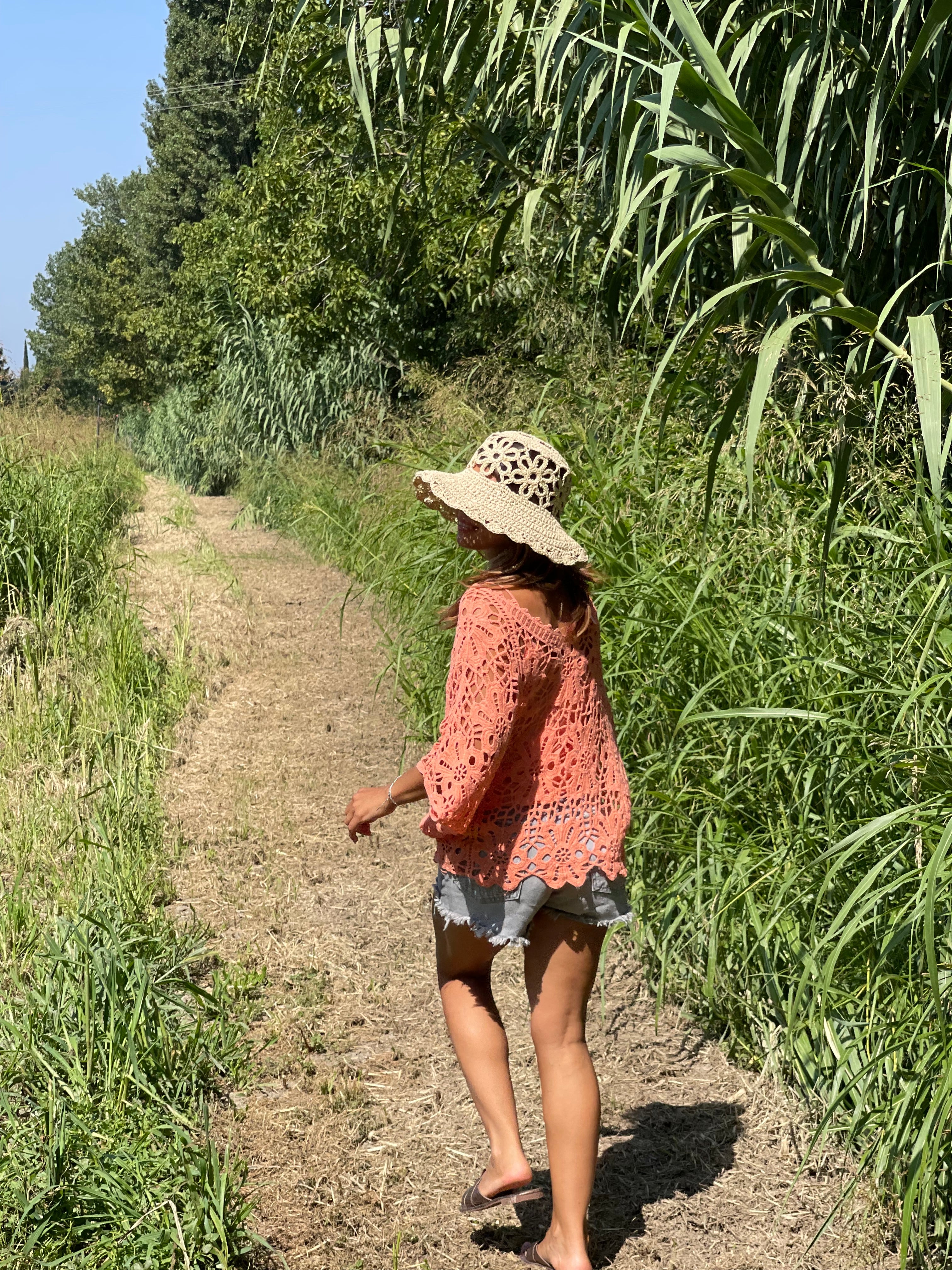 Top crochet bohème chic🌾🧡