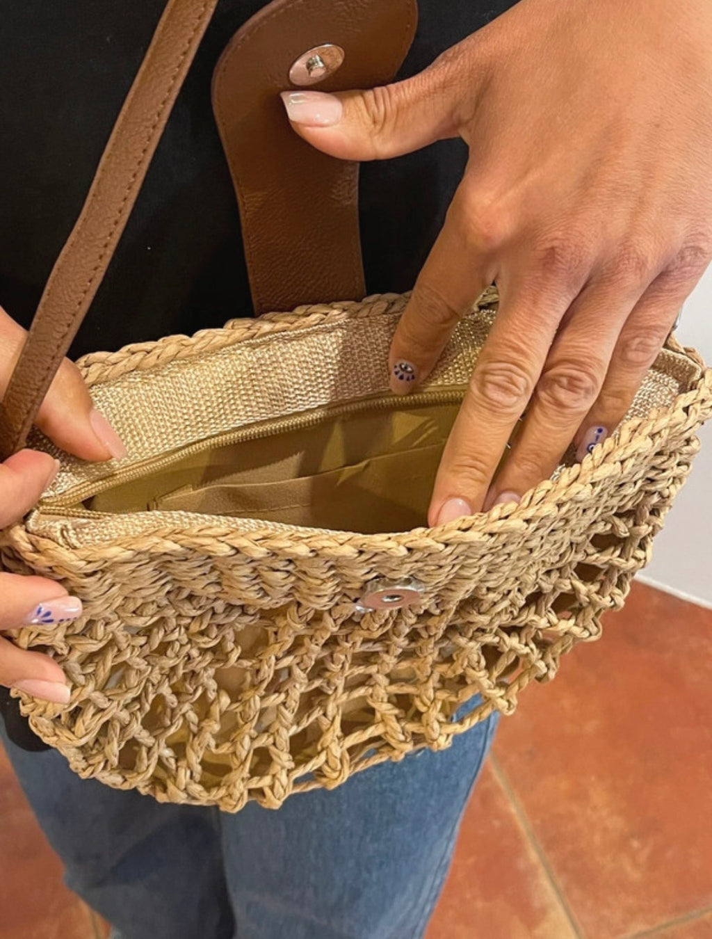 Sac tissé avec fermeture