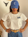 T-shirt « LOVE » côtelé