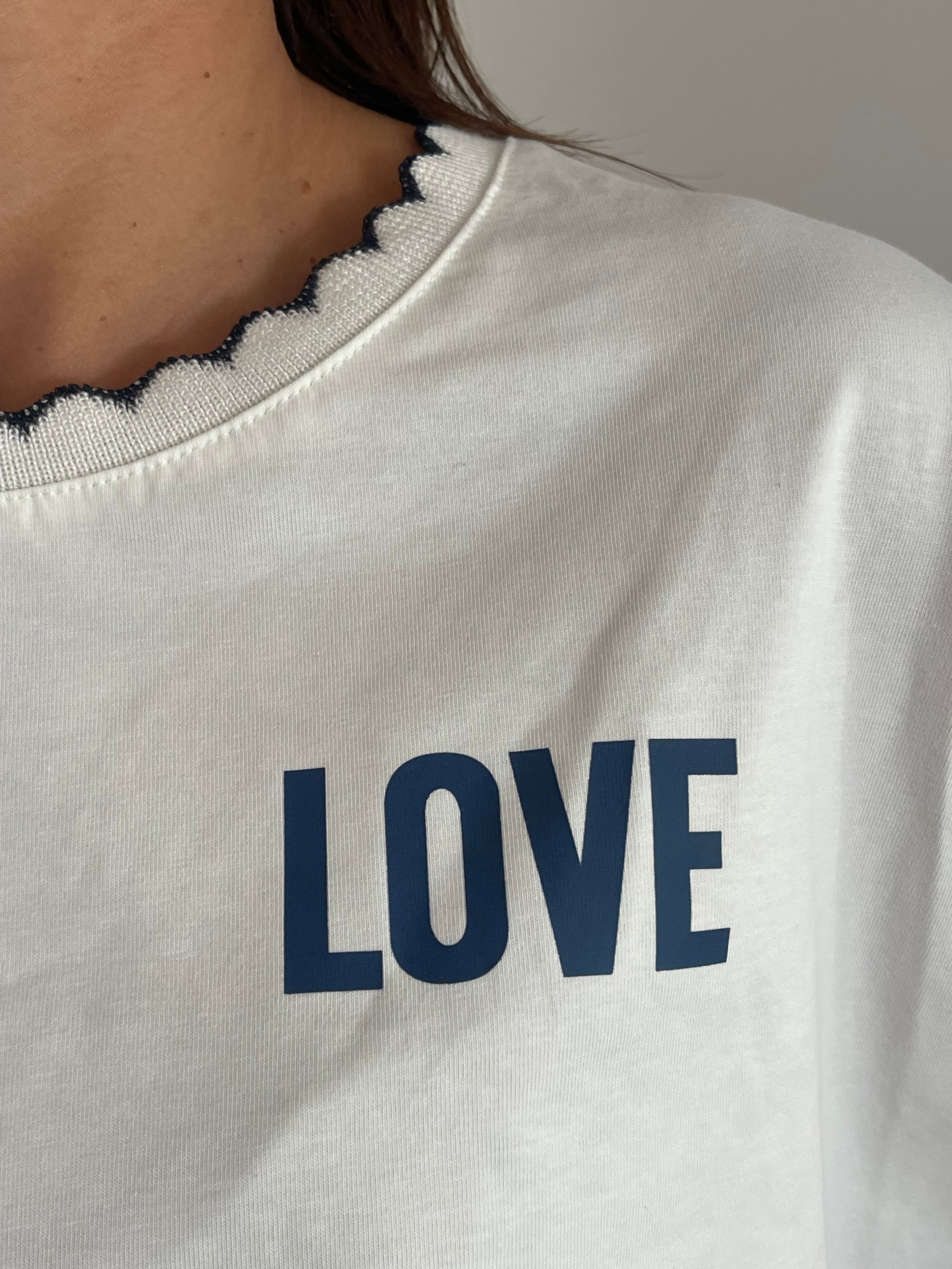 T-shirt « LOVE » côtelé