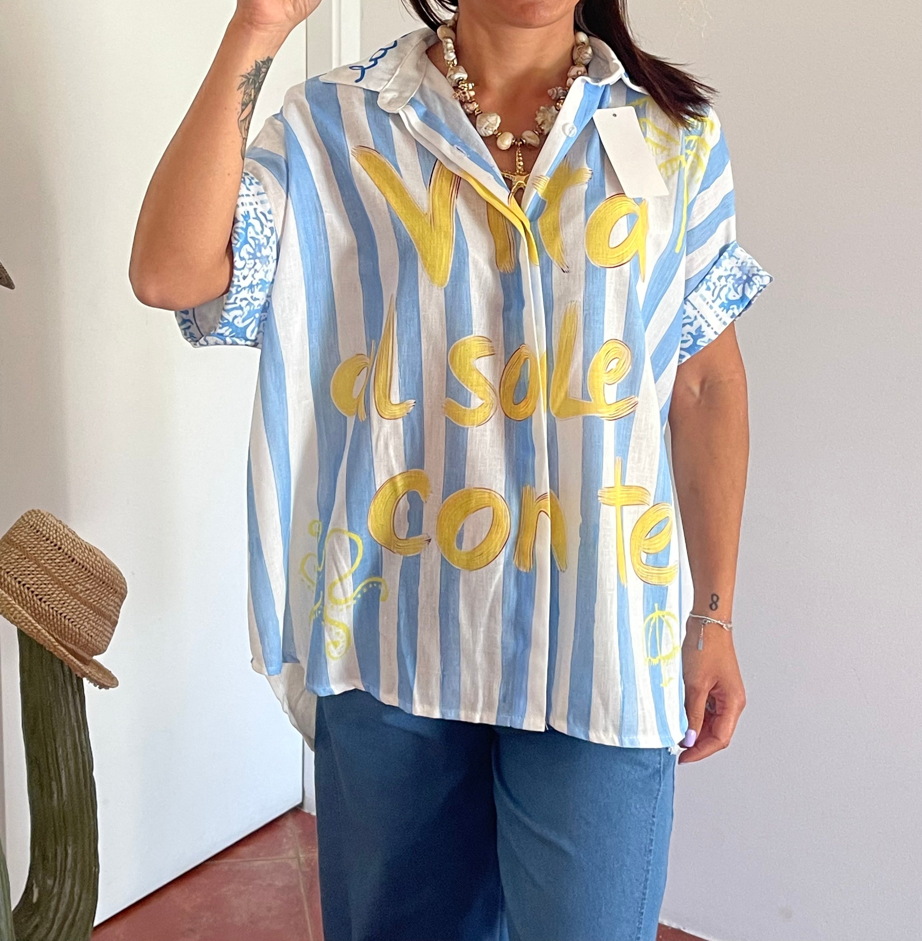 Chemise bleu « La Dolce Vita »