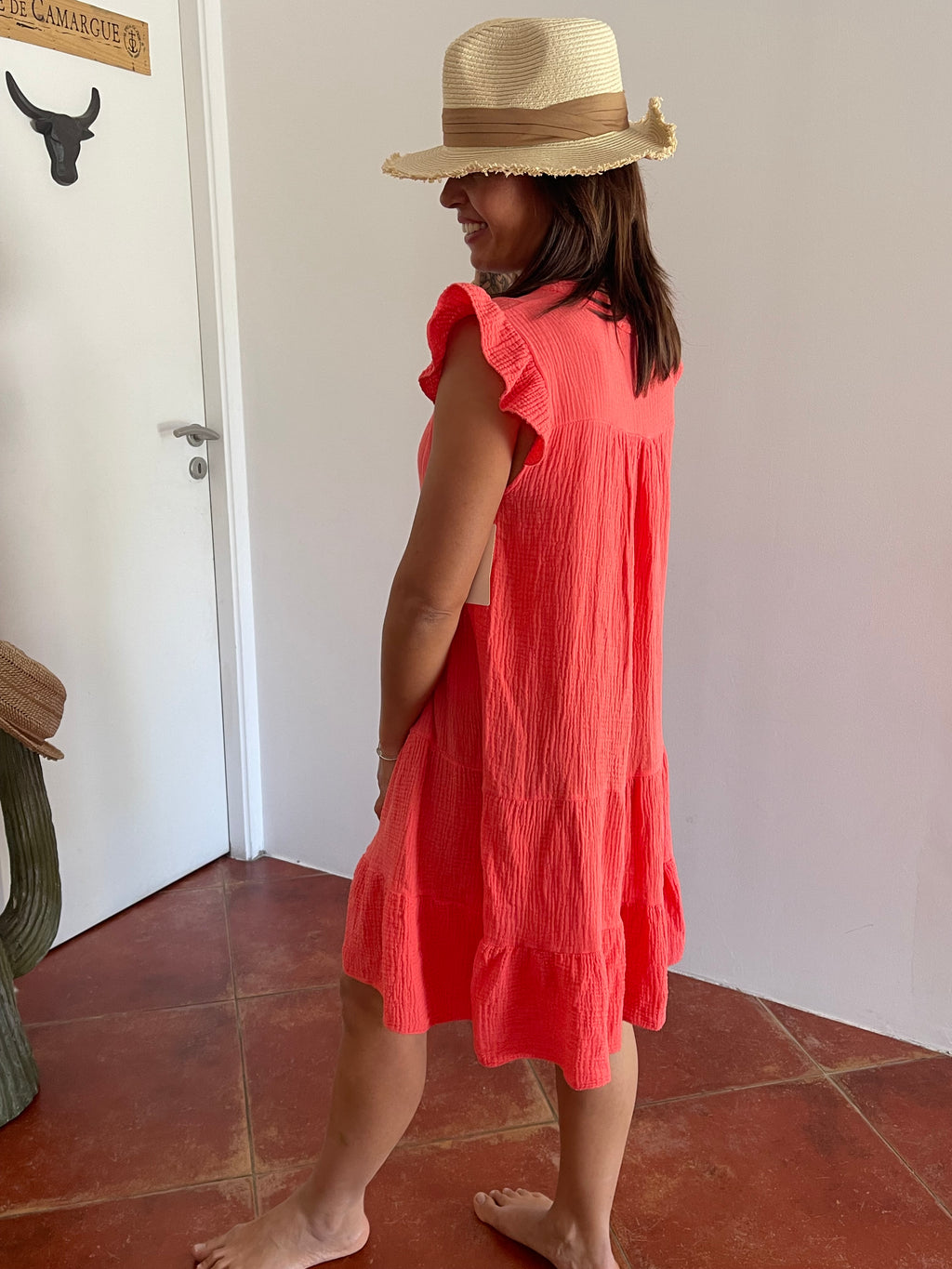 Robe Corail, gaze de coton
